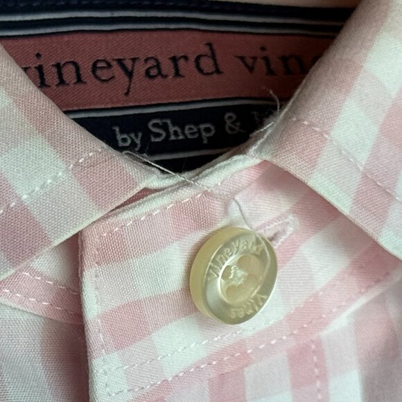 Vineyard Vines XL Pink Gingham Tucker Shirt Whale Logo Bundle to save 20% - Picture 6 of 7